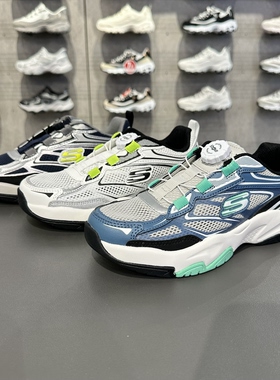 Skechers斯凯奇男童轻盈透气舒适百搭回弹旋钮休闲运动鞋405358L