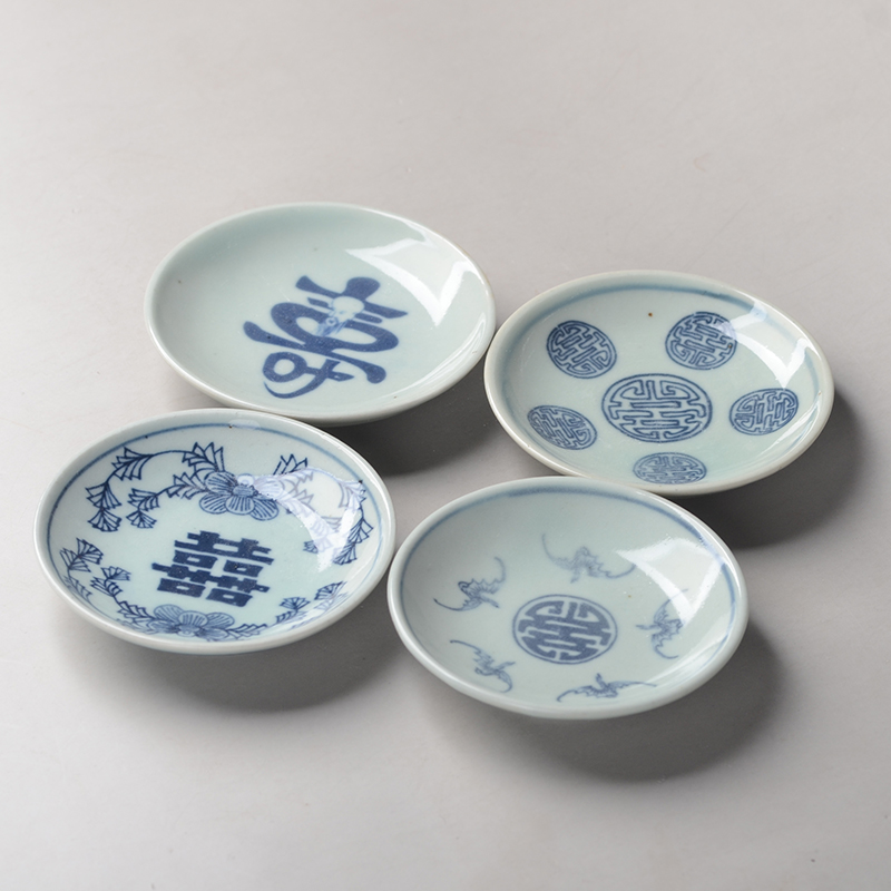 景德镇仿古青花瓷品茗茶杯垫