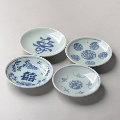 景德镇仿古青花瓷品茗茶杯垫