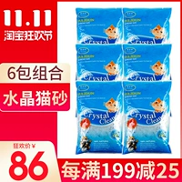 Кухня Бог Cat Crystal Cat Sand 3,8L1,1 кг *6 графики поглощают кристаллический песок дезодорант песок с низкой пылью и водой песок