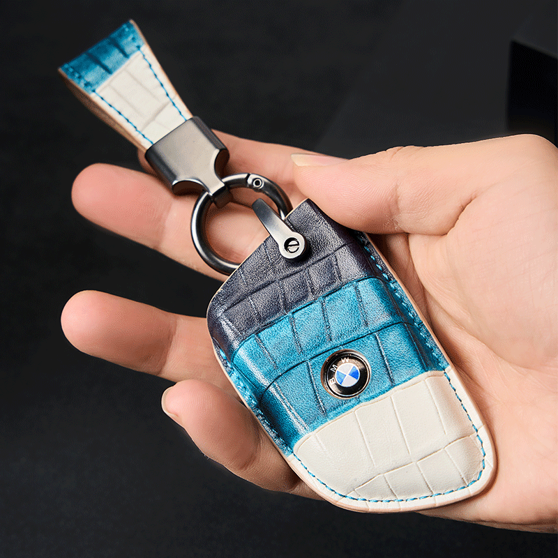 专用于宝马钥匙套X5系X3系X1系真皮鳄鱼纹530刀锋五系325liX2X7系