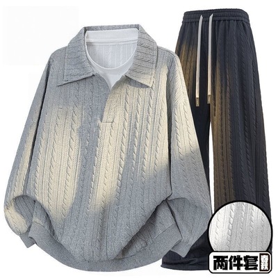 套装男士秋季休闲运动服男生酷帅