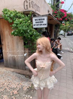 Minineed【小飞裙】蕾丝蛋糕裙高腰半身裙小个子短裙公主蓬蓬裙