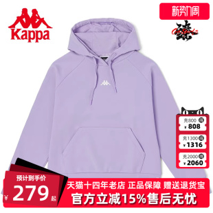 运动卫衣休闲印花上衣 时尚 Kappa卡帕女士套头帽衫 秋冬新款