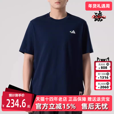 Adidas阿迪达斯男装2025秋季新款 GFX SPORTS TEE2 短袖T恤KC5319