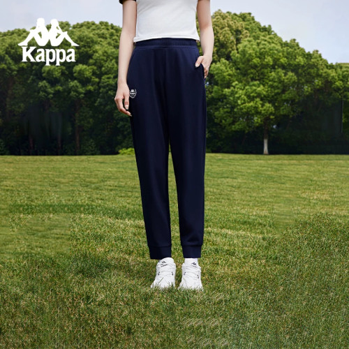 Kappa卡帕女裤夏季新款长裤复古休闲百搭运动针织下装K0E42AK03