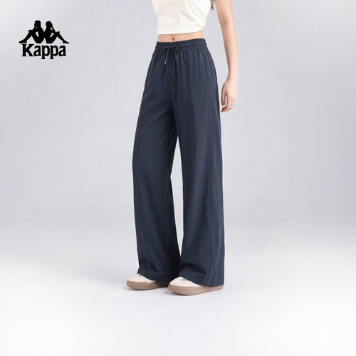 Kappa卡帕女裤2026秋季新款阔腿长裤百搭休闲运动裤K0G62AY70