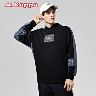 新款 针织套头帽衫 2023冬季 Kappa卡帕男式 休闲连帽卫衣K0A52MT76D
