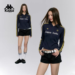 Kappa卡帕女装2026夏季新款美式休闲修身针织连帽外套K0G42MK30D