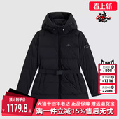 收腰运动休闲连帽防寒羽绒服K0E82YY43 新款 Kappa卡帕女装 冬季