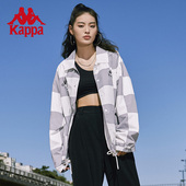 外套 棋盘格长袖 Kappa卡帕Clawmoney联名情侣男女茄克秋季 新款