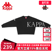 休闲圆领套头衫 Kappa卡帕女短款 新款 卫衣秋季 K0C62WT01 蝙蝠衫