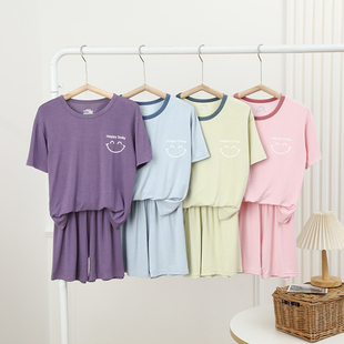 装 夏季 短裤 家居服男孩空凋服女孩运动套短袖 凉感清爽 儿童睡衣套装