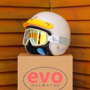 男女骑行安全帽 4盔踏板四季 台湾eVo kedon复古头盔3C摩托电动车3