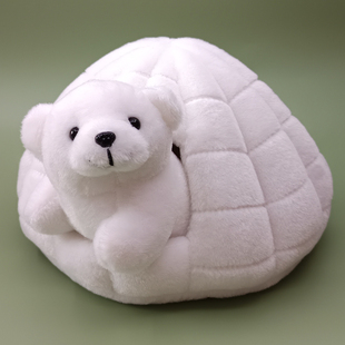 极地馆北极熊布娃娃海豹公仔雪窝北极熊海洋馆同款企鹅生日礼物