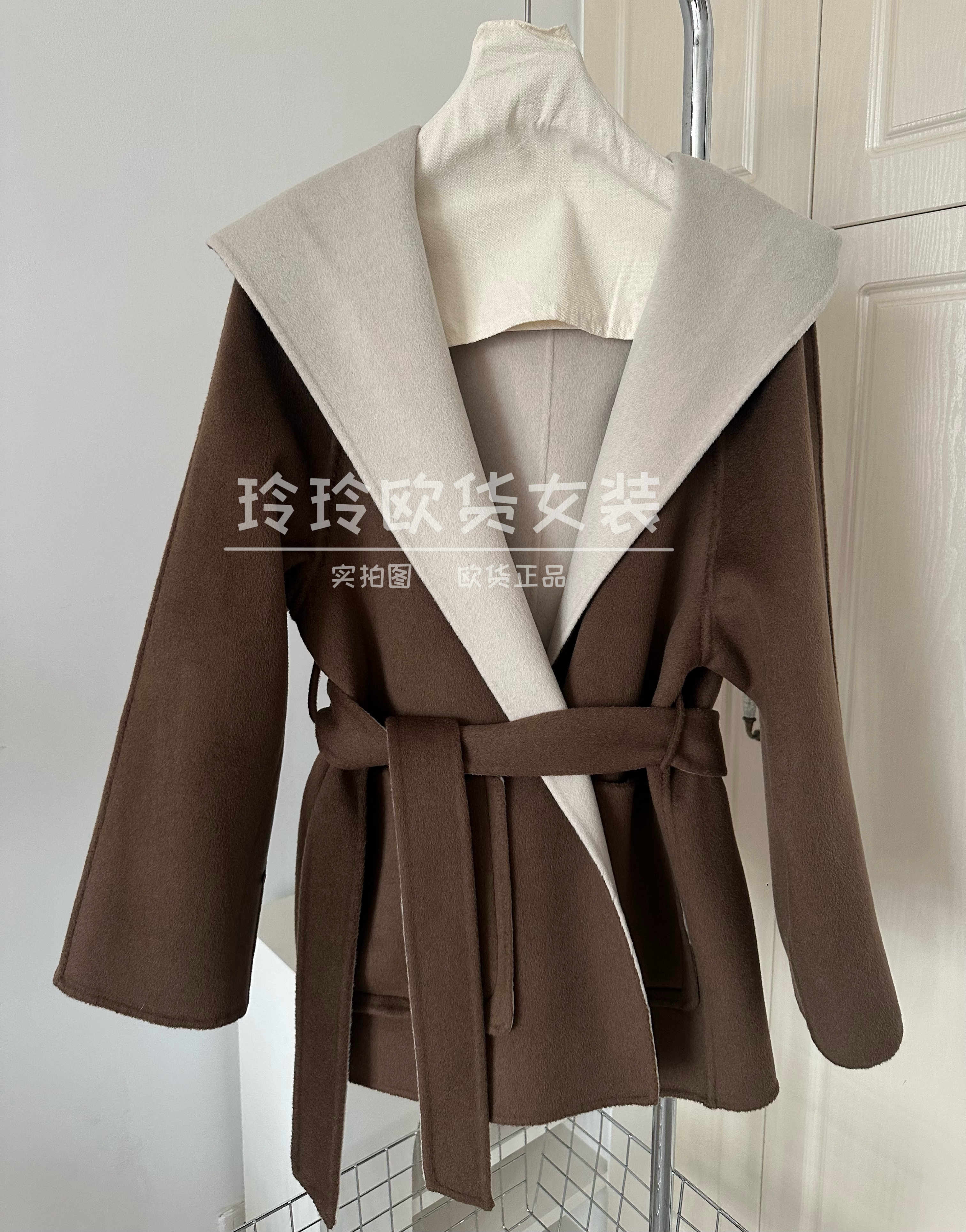 2025欧货正品高货连帽正反两面穿30山羊绒大衣外套,女装/女士精品,毛呢外套,淘宝优惠券,粉丝福利购,淘宝优惠卷