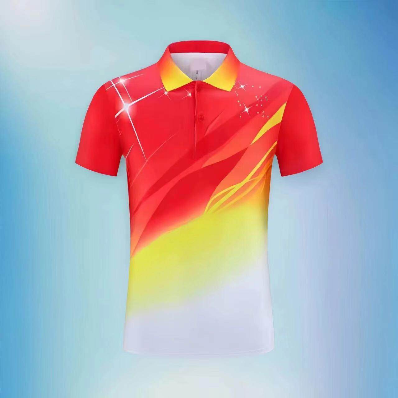 夏季新款速干透气比赛队服男女同款团体服POLO健身T恤运动上衣