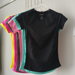 运动圆领上衣速干透气高弹力瑜伽上装 店主推荐 T恤 辣妈爱健身短袖