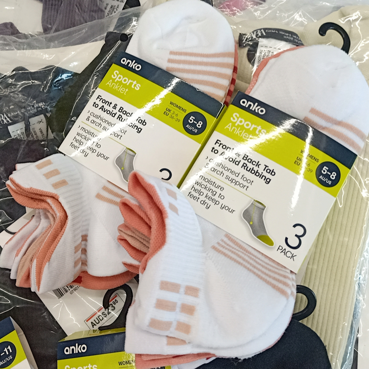 外贸原装男女袜子运动短袜速干袜高弹透气防臭跑步袜瑜伽健身船袜