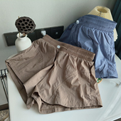 高弹户外速干吸汗训练健身裤 高品质休闲短裤 女双层防走光运动短裤