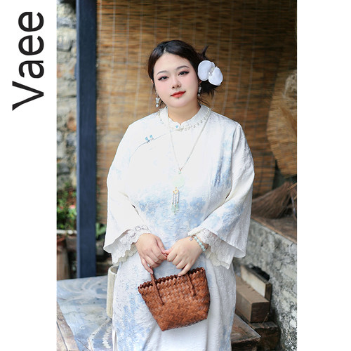 日常可穿植物花卉新中式A字裙