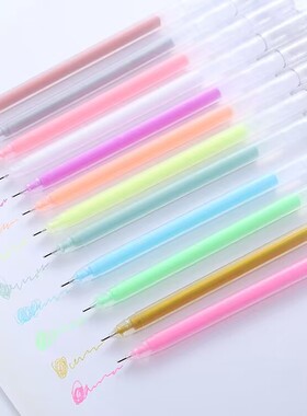 粉彩高光笔粉彩笔学生标记彩色 办公文具闪光笔大容量绘画手帐笔