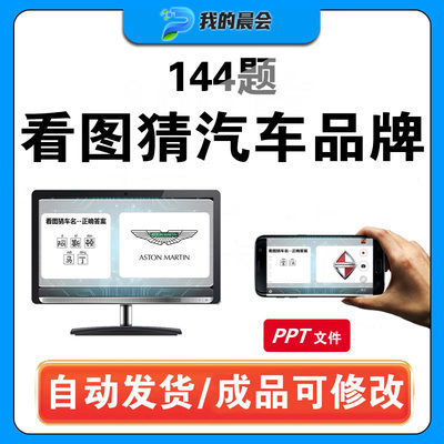 看图猜汽车公司早会小游戏晨会年会团建办公室娱乐竞猜互动ppt