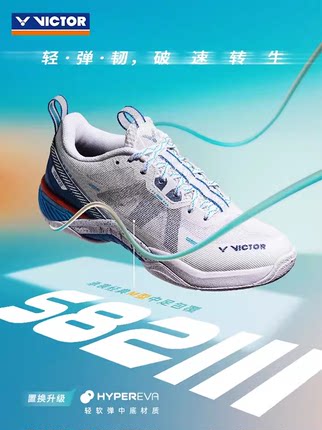 VICTOR威克多网羽毛球鞋子胜利专业级速度型球鞋S82III三代