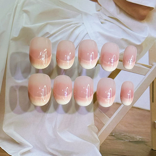 高端穿戴甲美甲贴片 腮红新款 YZ•803 纯手工穿戴甲法式