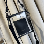 快来捡漏微瑕 牛皮日单女包纯原单透明PVC手机包个性 斜挎包小方包