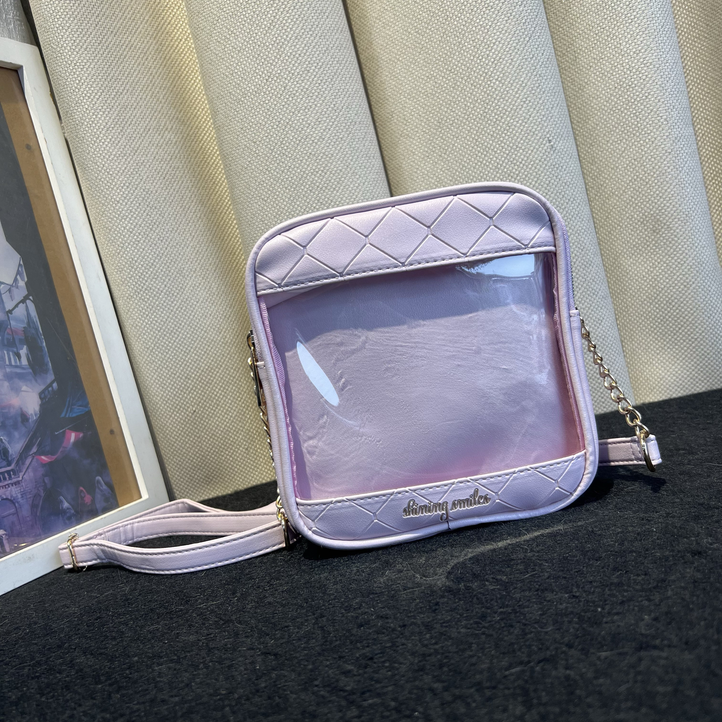 日单纯原单出口日本女包夏天透明果冻包痛包可爱方形包个性斜挎包