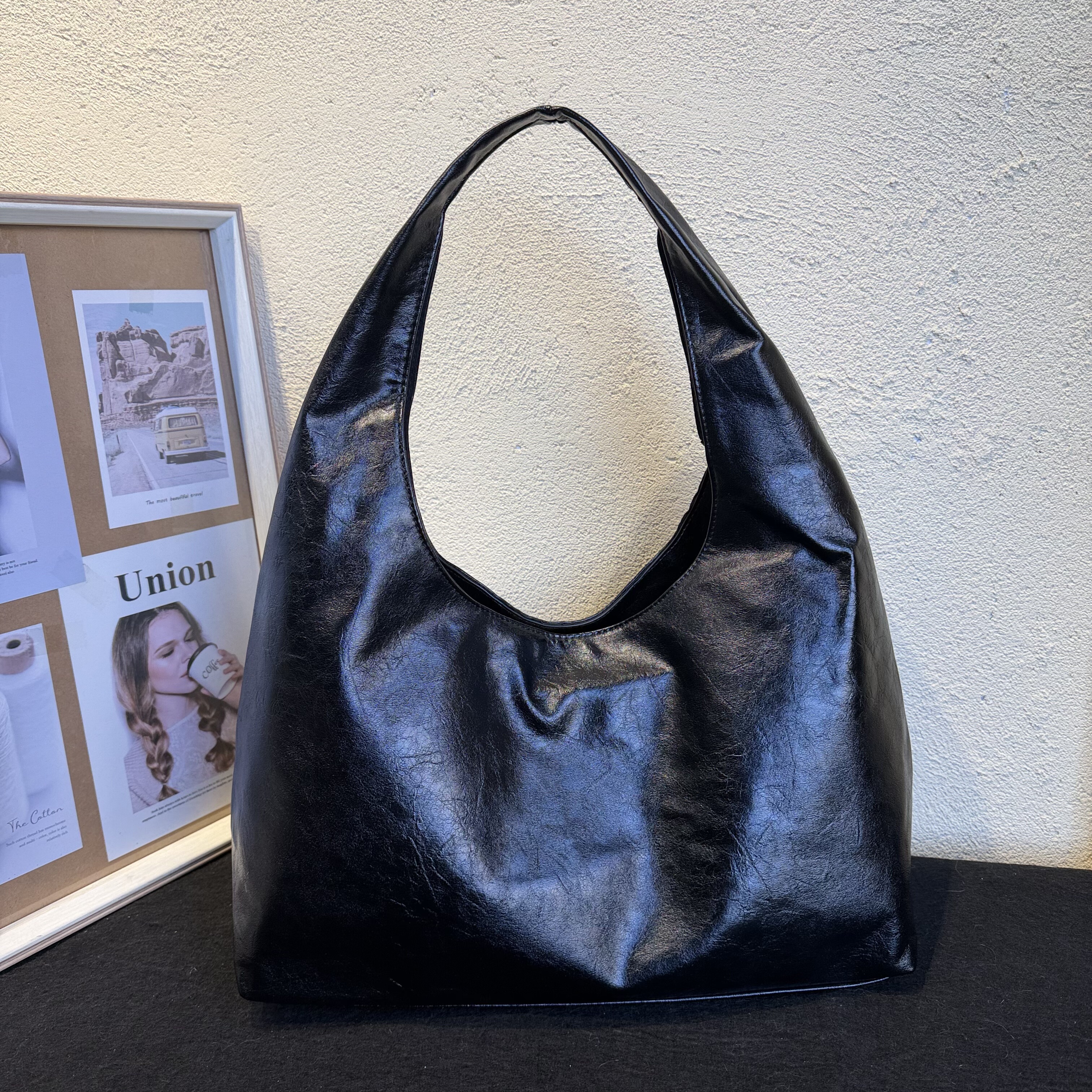 出口西班牙外贸欧美原单女包休闲简约百搭软包云朵包单肩腋下包