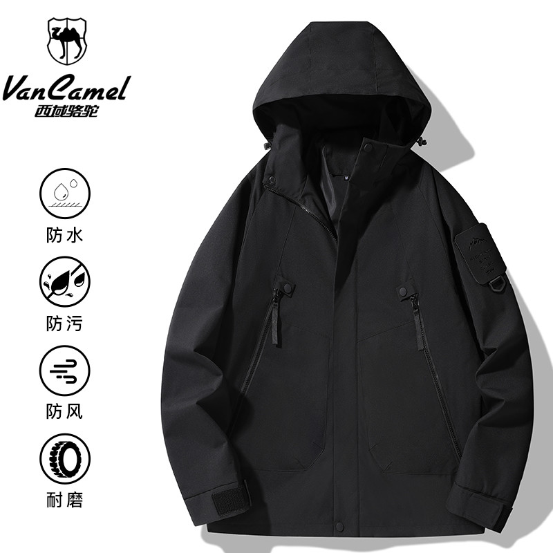 西域骆驼冲锋衣潮情侣春秋