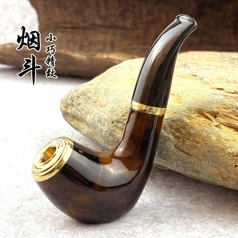 亿辉海柳烟嘴多用型烟斗粗中细三用9mm活性炭3.0cm拉杆滤芯过滤男