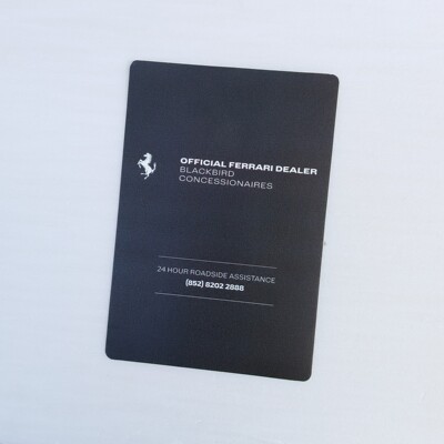 香港车法拉利Ferrari行街纸证件静电贴
