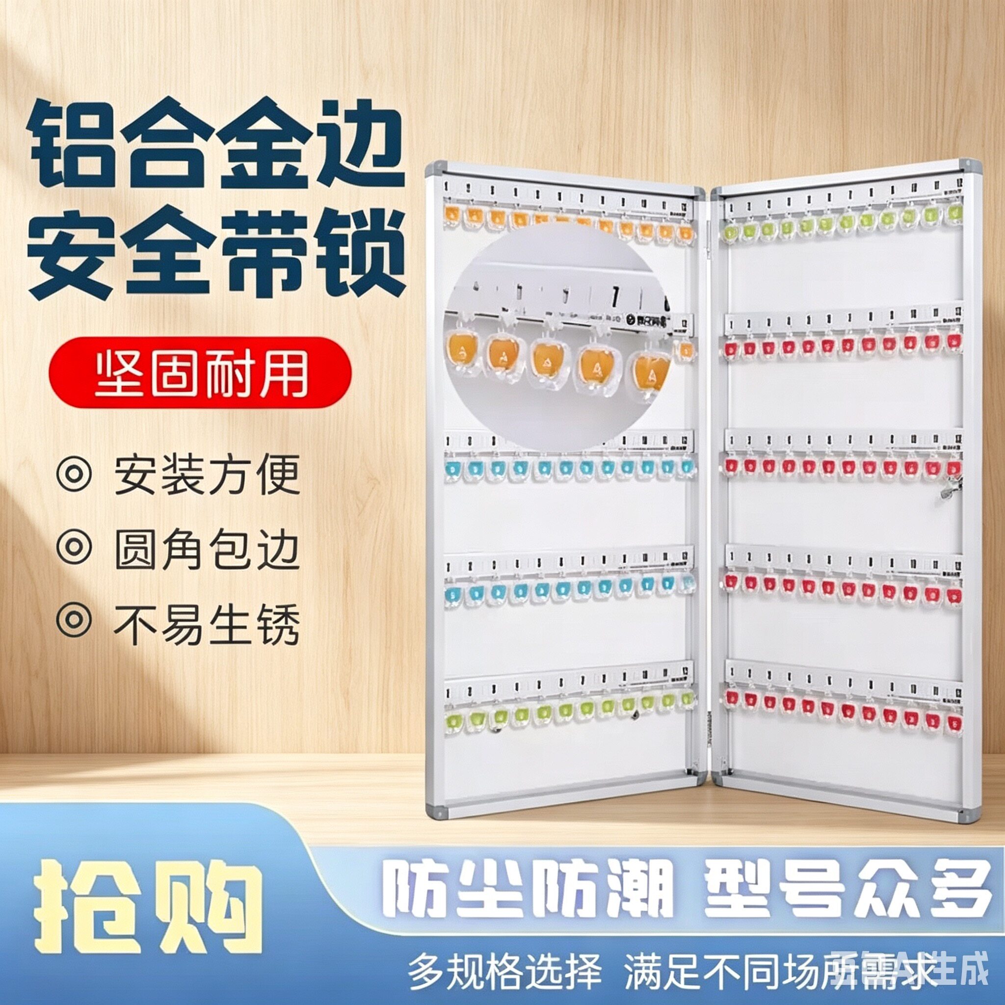 源头厂家铝合金钥匙箱钥匙盒带