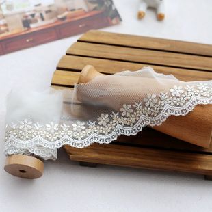 蕾丝花边复古 衬衫 外单好品质 宽双色刺绣网纱优金线辅料儿童新款