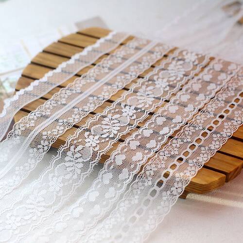台湾产多款涤纶柔顺精致蕾丝薄仙系diy娃衣裙洛丽塔花边辅料宽