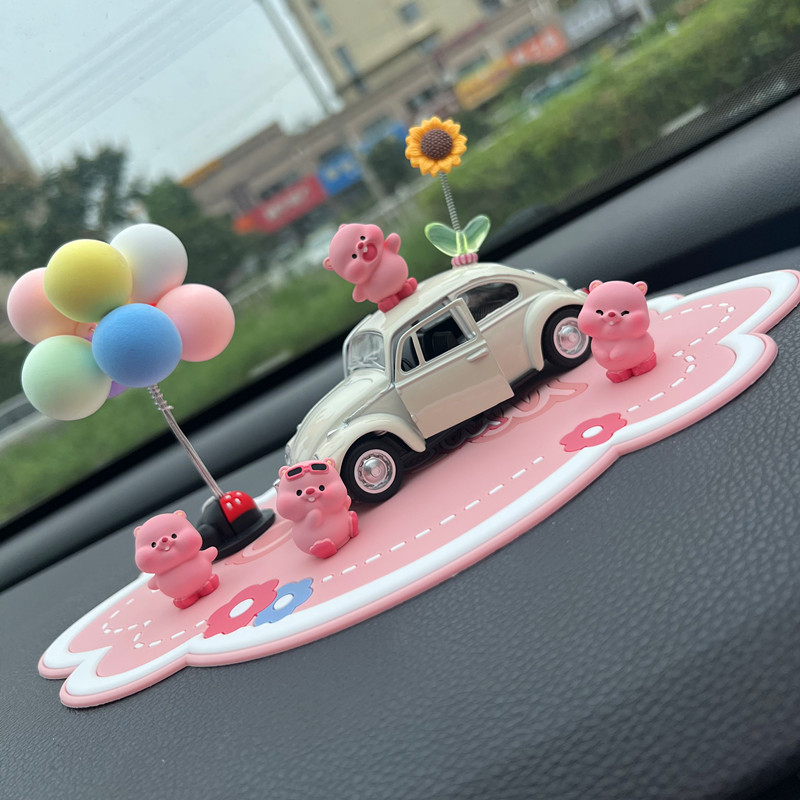 车载可爱小狸汽车摆件2025新款治愈系车内饰品中控台装饰女生男士