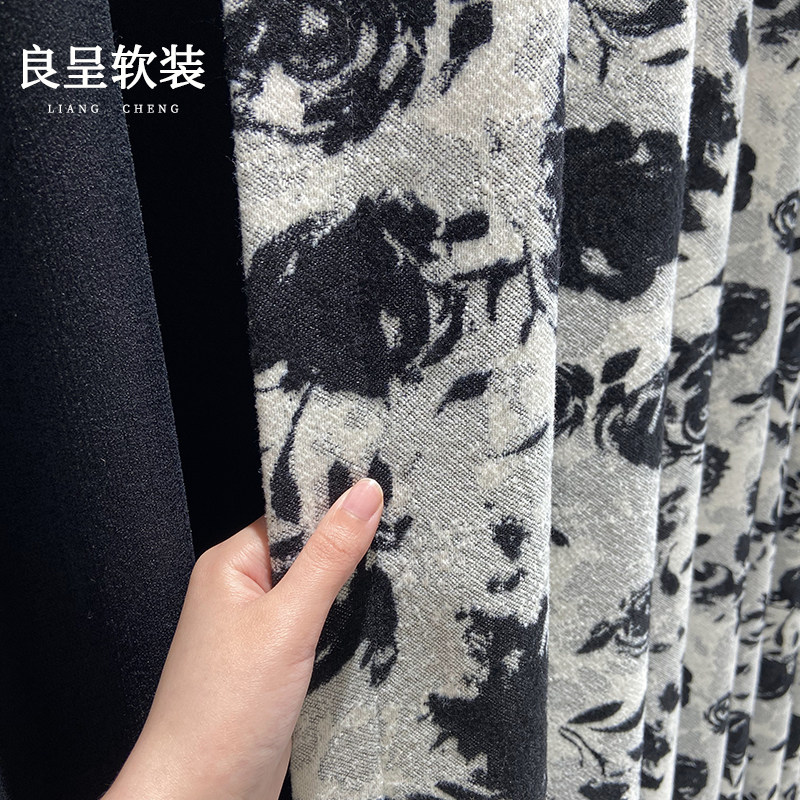 玫瑰庄园 法式复古窗帘雪尼尔色织提花客厅卧室中古风全屋定制,居家布艺,定制窗帘,淘宝优惠券,粉丝福利购,淘宝优惠卷