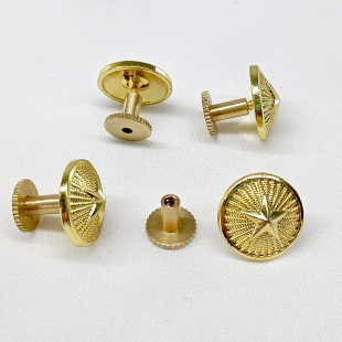 常服扣子帽钉金银色章扣帽钉肩章扣子学员钮扣金色螺丝肩扣