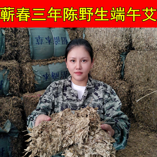 蕲春陈三年野生纯艾叶泡脚泡澡