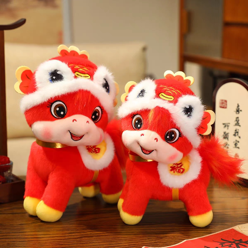 锦鲤马小红福马年吉祥物品优公仔