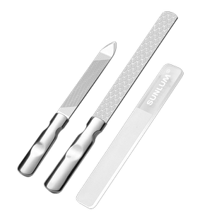 德国指甲锉刀磨手指甲神器修脚搓条工具打磨条砂双面抛光锉灰美甲