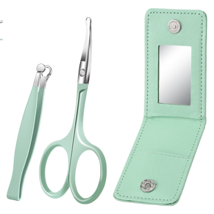 环形小剪刀鼻毛神器男士胡子专用修剪圆头夹刮刀不锈钢工具套装女