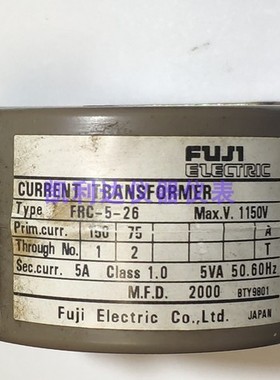 FRC-5-26  150/1 75/2 FUJI 日本富士电流互感器