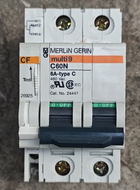原装法国MERLINGERIN/梅兰日兰multi9 C60N  2P6A 断路器空气开关