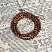 老料雷击枣木佛珠手串8mm108颗老料深色小孔手工打磨保真直播货源