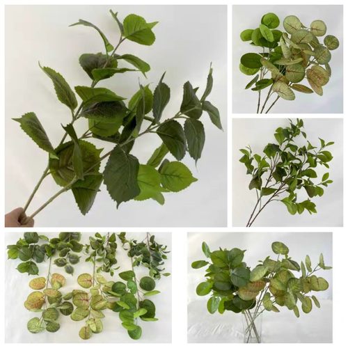 单支绣球叶钱兜叶菠萝蜜2号叶居家装饰仿真植物绿植插花绿叶配材