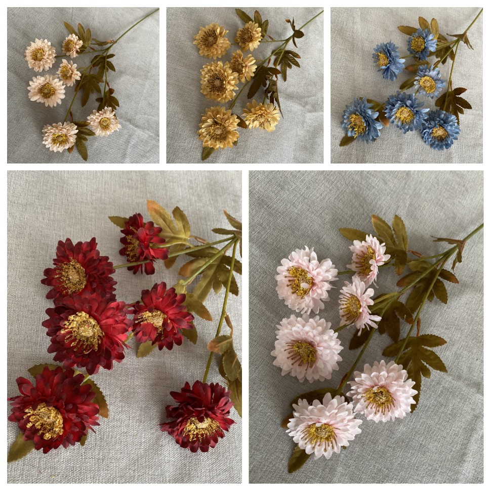 美人富贵菊仿真绢花 橱窗酒店婚庆礼堂背景软装装饰路引假花材